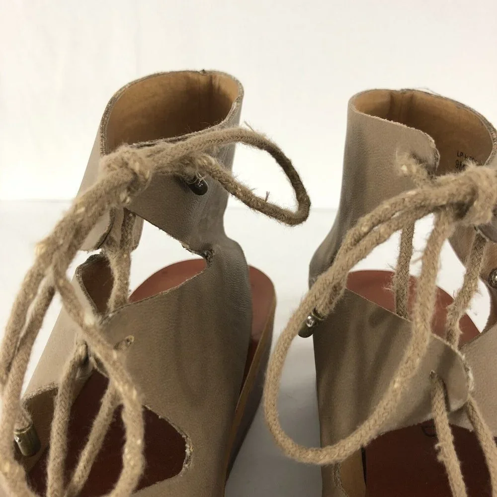 Lucky Brand Womens Shoes Hessina Gladiator Sandal Brown Lace Up Size 9 - Picture 3 of 7
